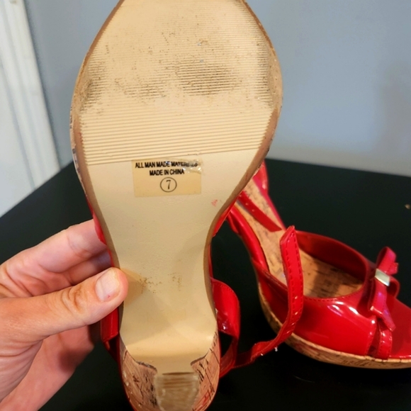 Delicious Red Strappy Heels - Picture 5 of 6